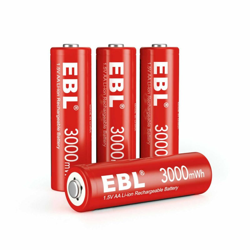 EBL Piles Rechargeables USB AA 1,5V 3300mWh- USB Charge Directe :  : High-Tech