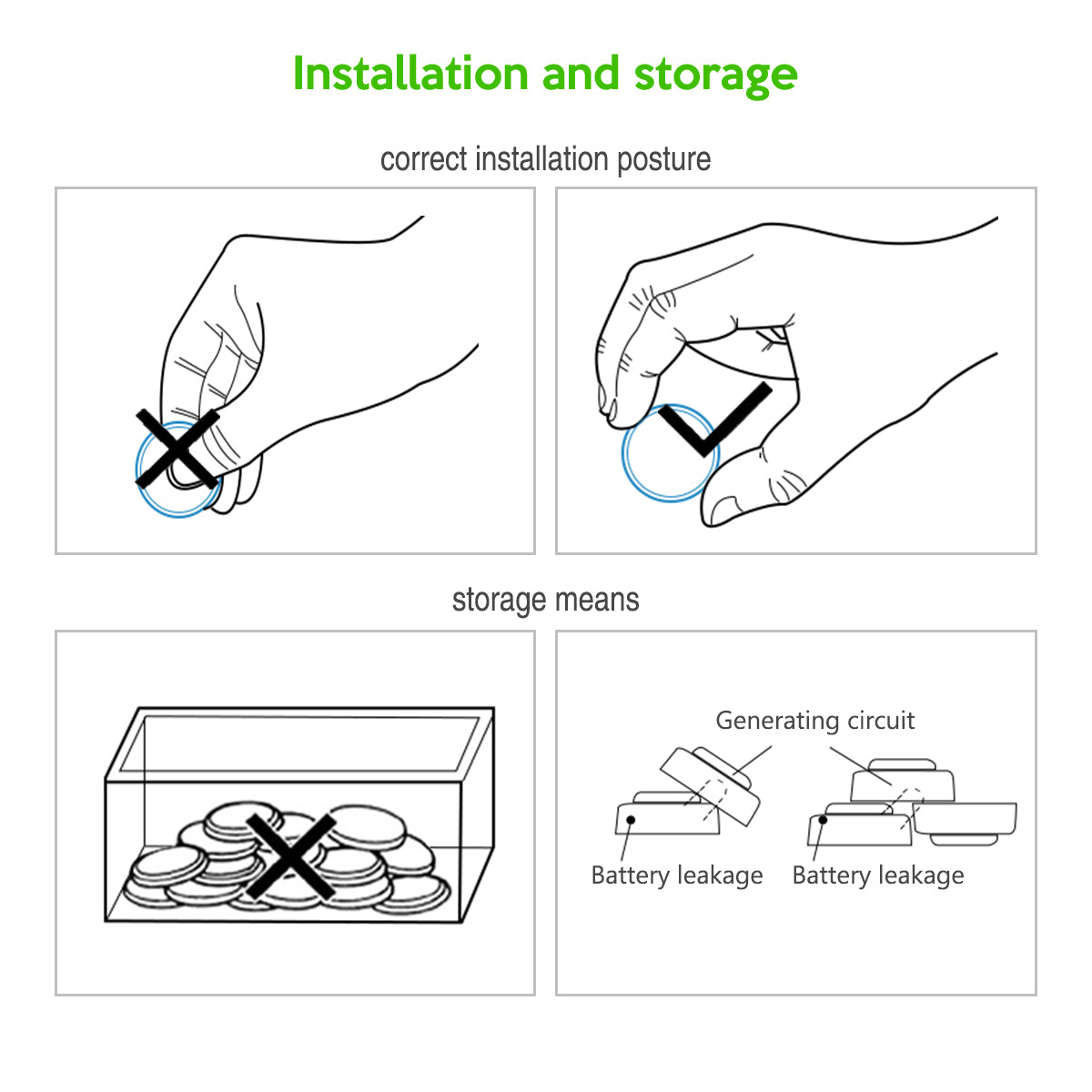 EBL LR44 button battery is easy to installation and storage.