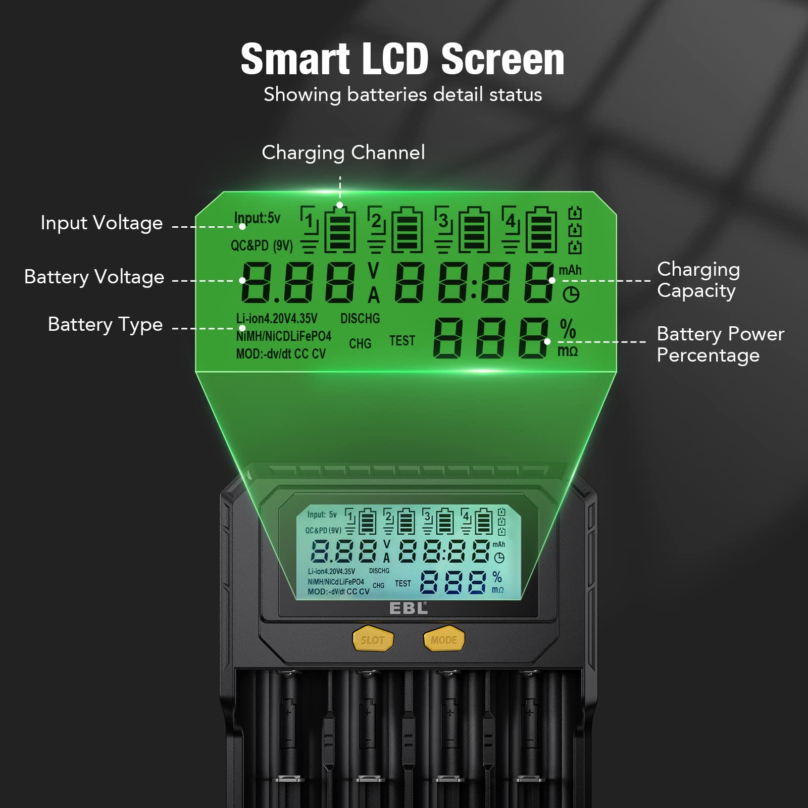 EBL PD4 Universal Battery Charger