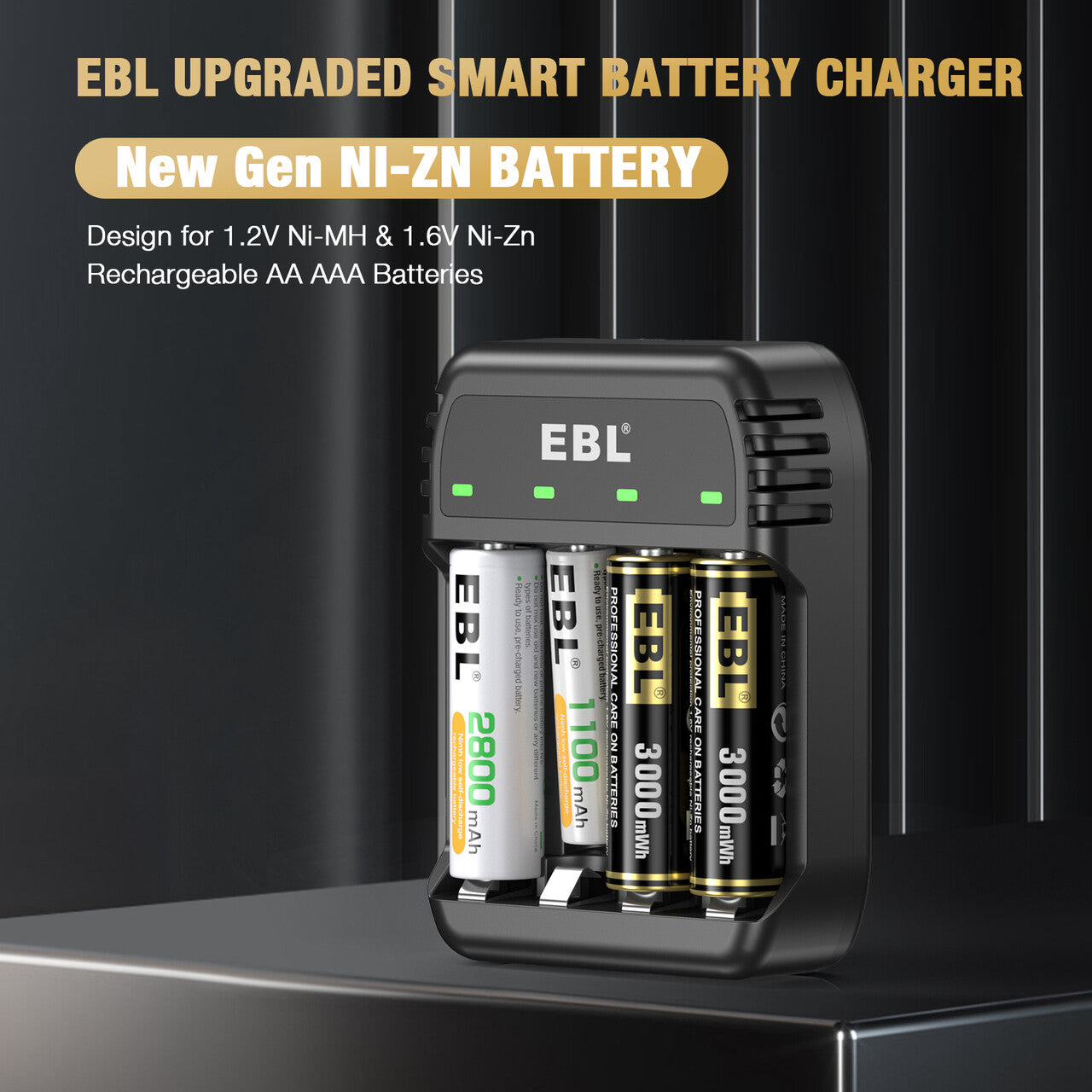 4 Bay Ni-Zn/Ni-MH Battery Charger