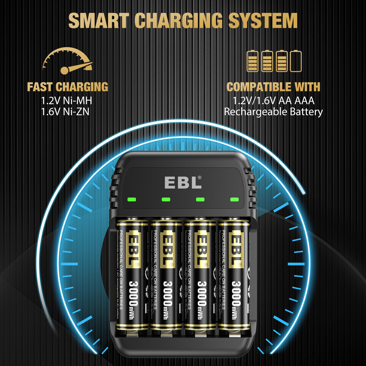 4 Bay Ni-Zn/Ni-MH Battery Charger