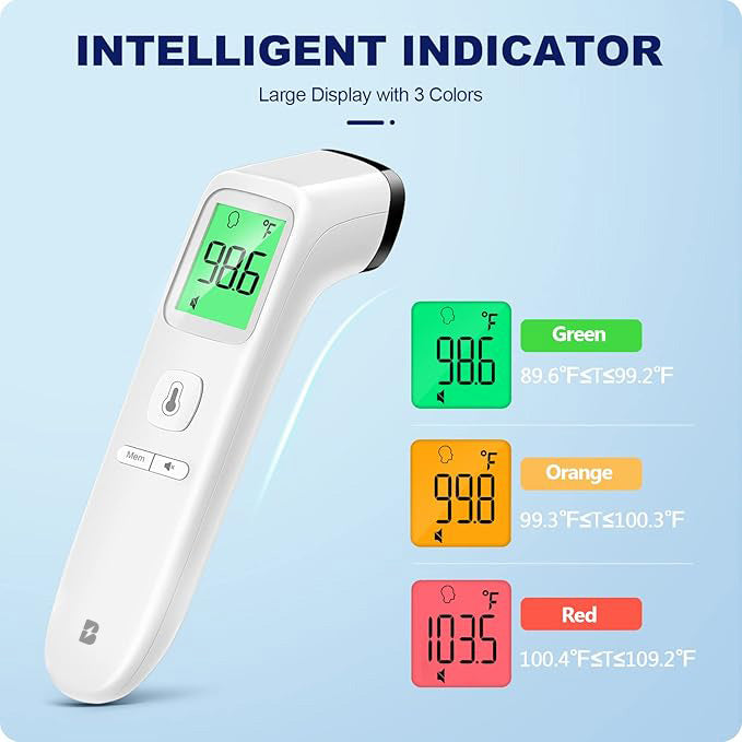 EBL Forehead Thermometer, Fast and Accurate Temperature Readings for All Ages