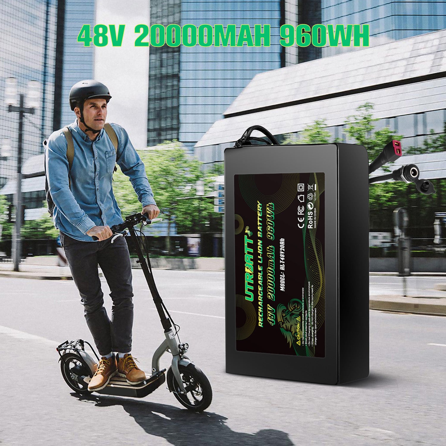 36V 20AH Li-ion Electric Bike Battery with 42V 2A Charger