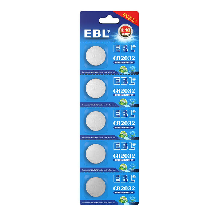EBL 3V CR2032 Lithium Coin Button Battery Cell