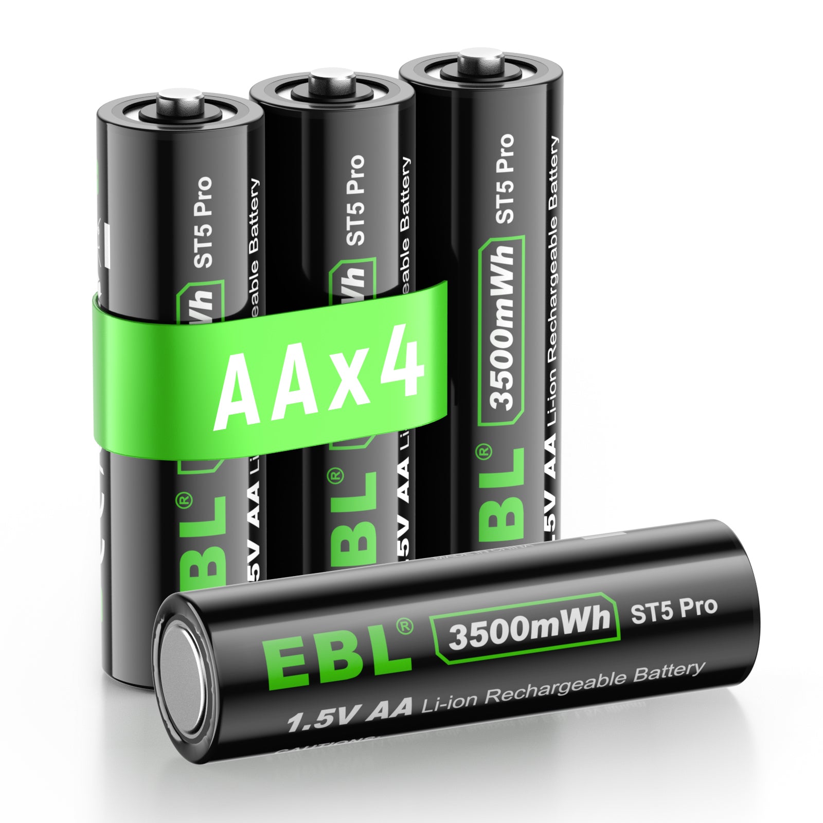 EBL 1.5V Rechargeable AA Lithium Batteries 3500mWh