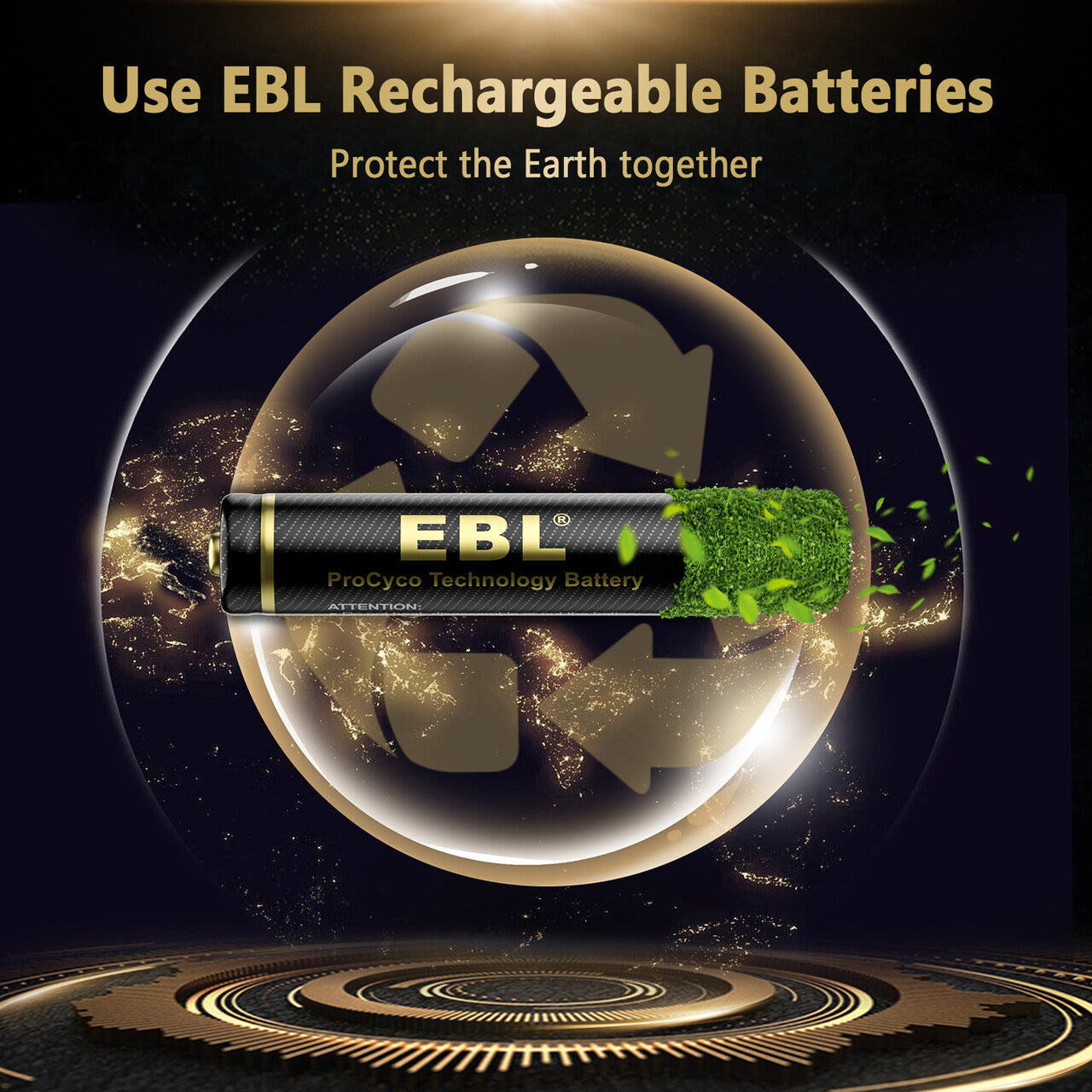 EBL Gold Pro Rechargeable AAA Batteries