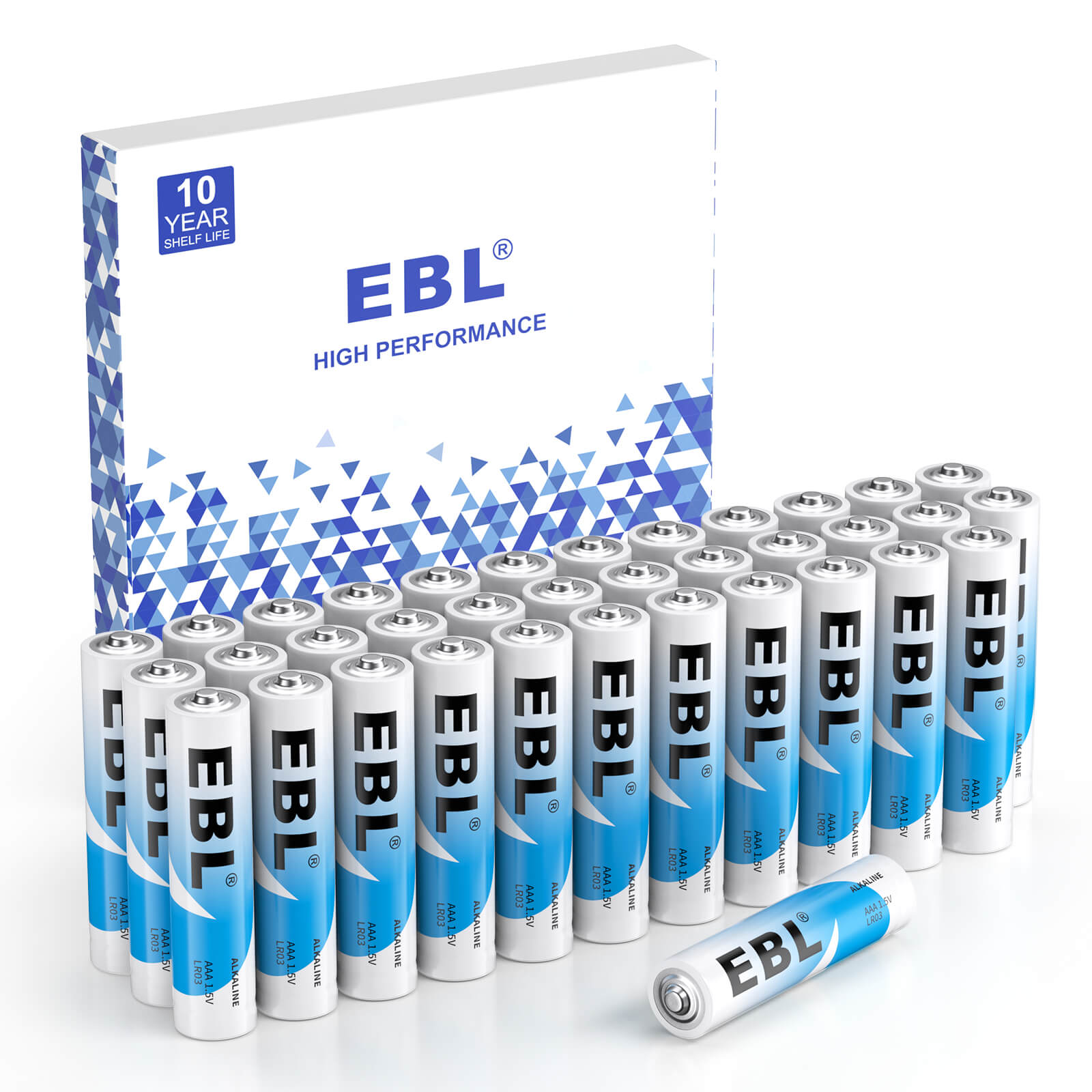 EBL Non-Rechargeable 1.5V AAA Alkaline Batteries