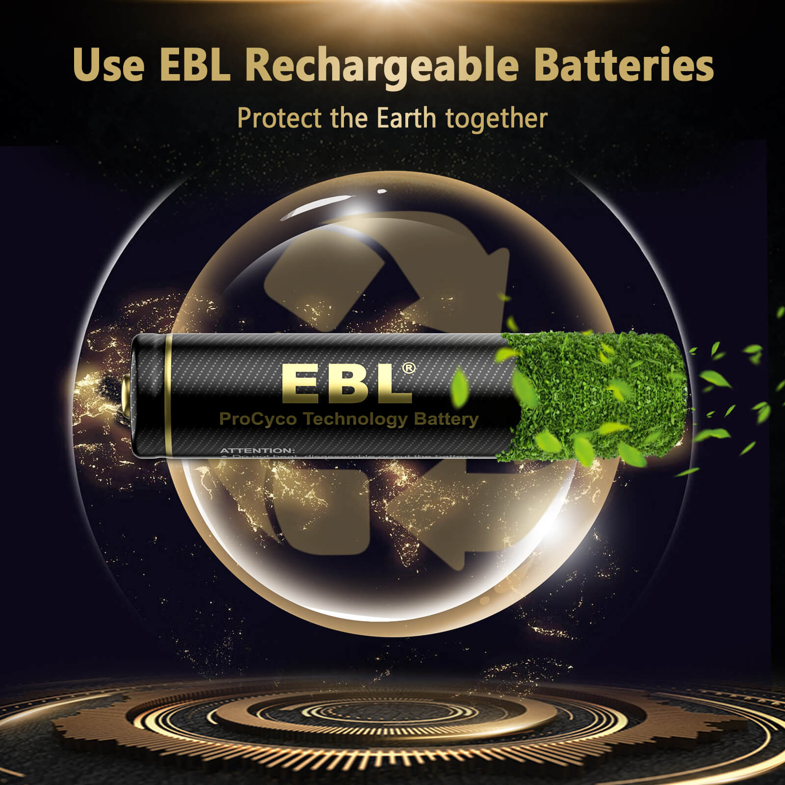 EBL Gold Pro Rechargeable AA  Batteries 2800mAh