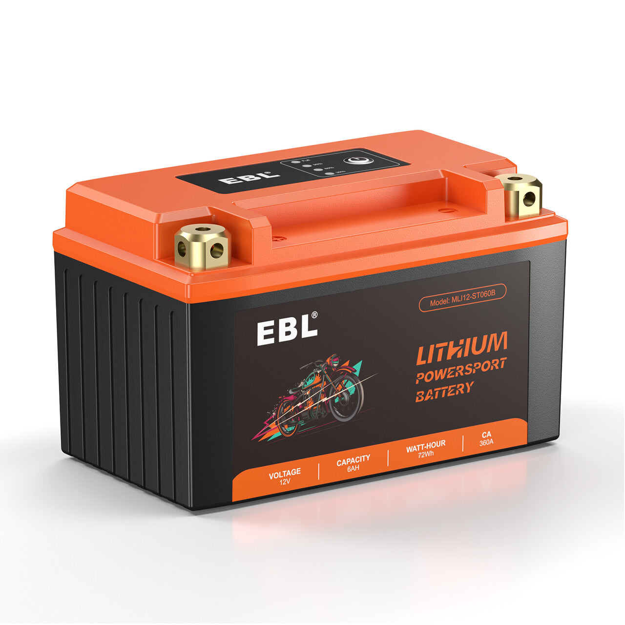 EBL Lithium Motorcycle Battery 12V-6Ah