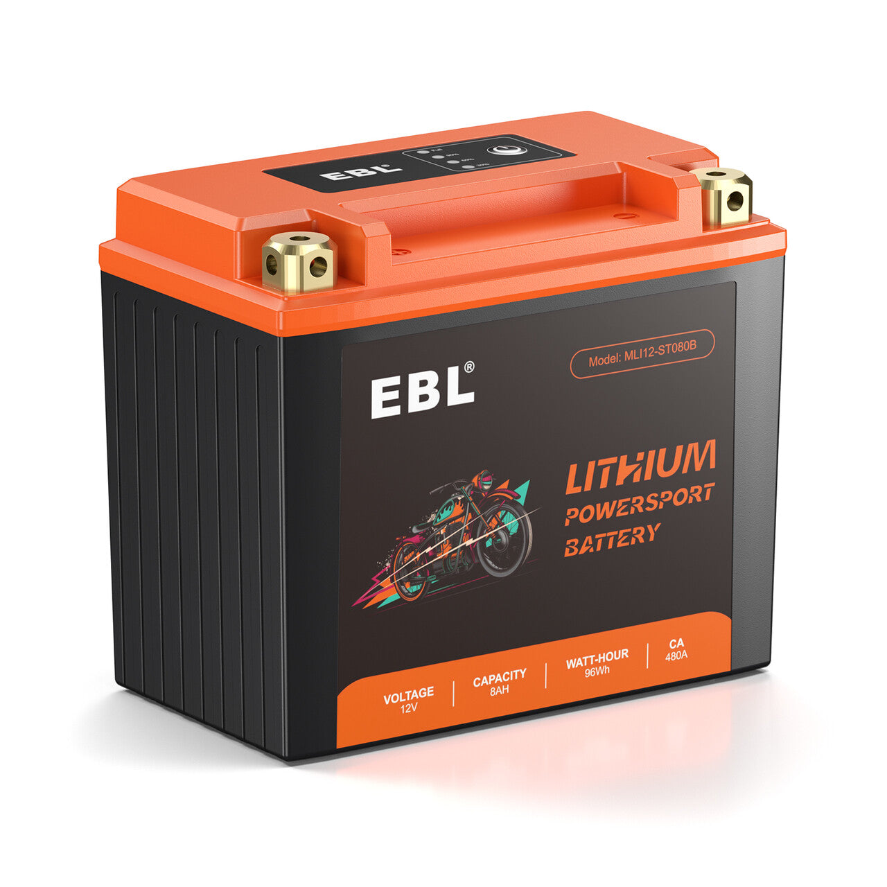 EBL Lithium Motorcycle Battery 12V-8Ah