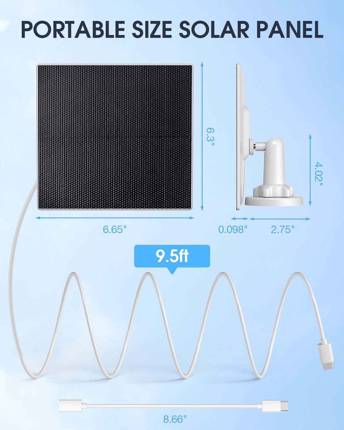 EBL Solar Panel for Security Camera