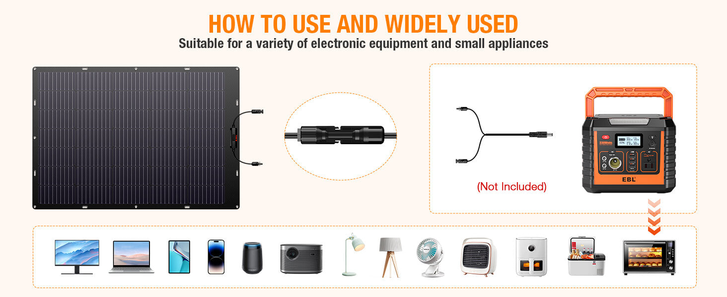 EBL 120W Flexible Solar Panel