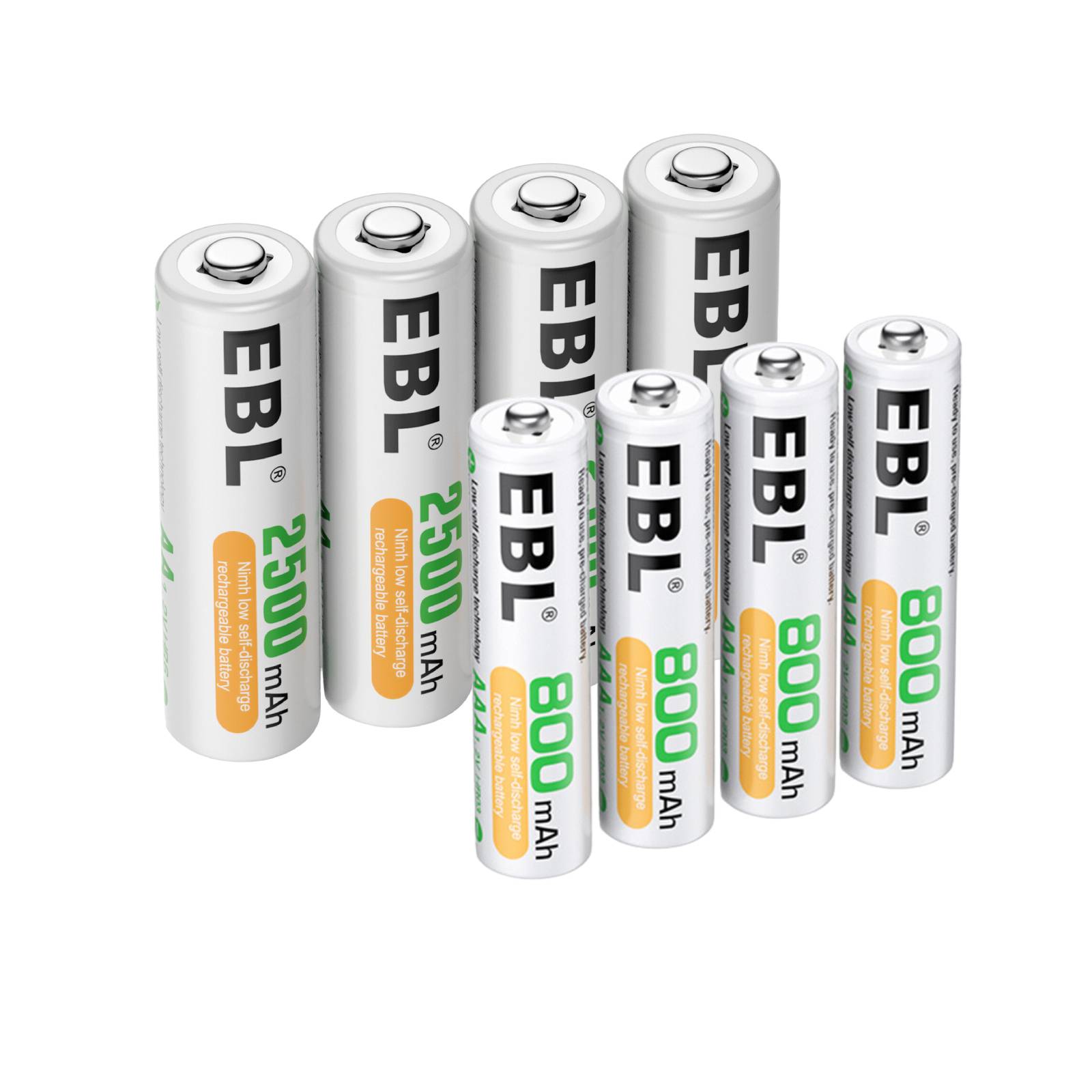 EBL AA AAA Rechargeable Batteries Combo