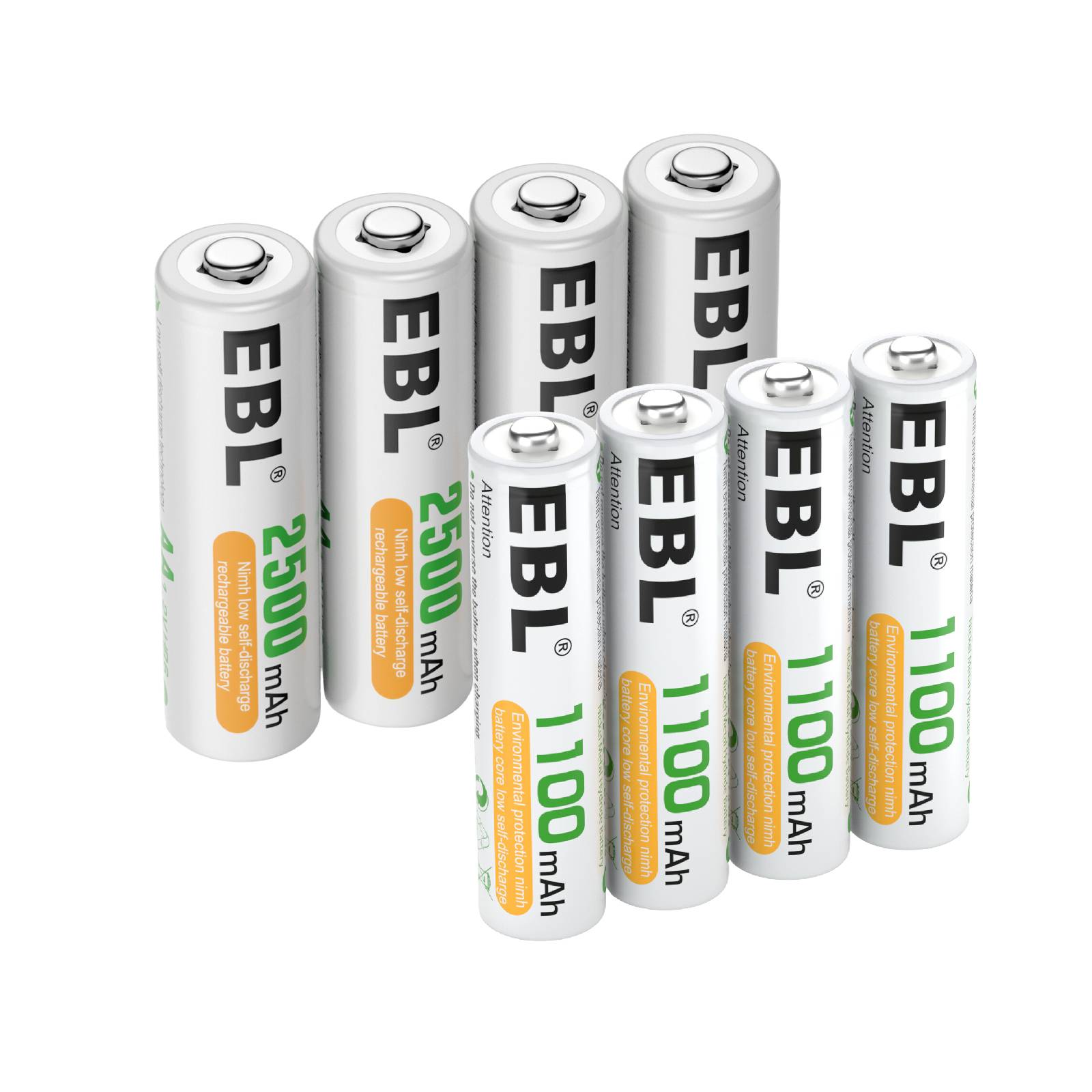 EBL AA AAA Rechargeable Batteries Combo