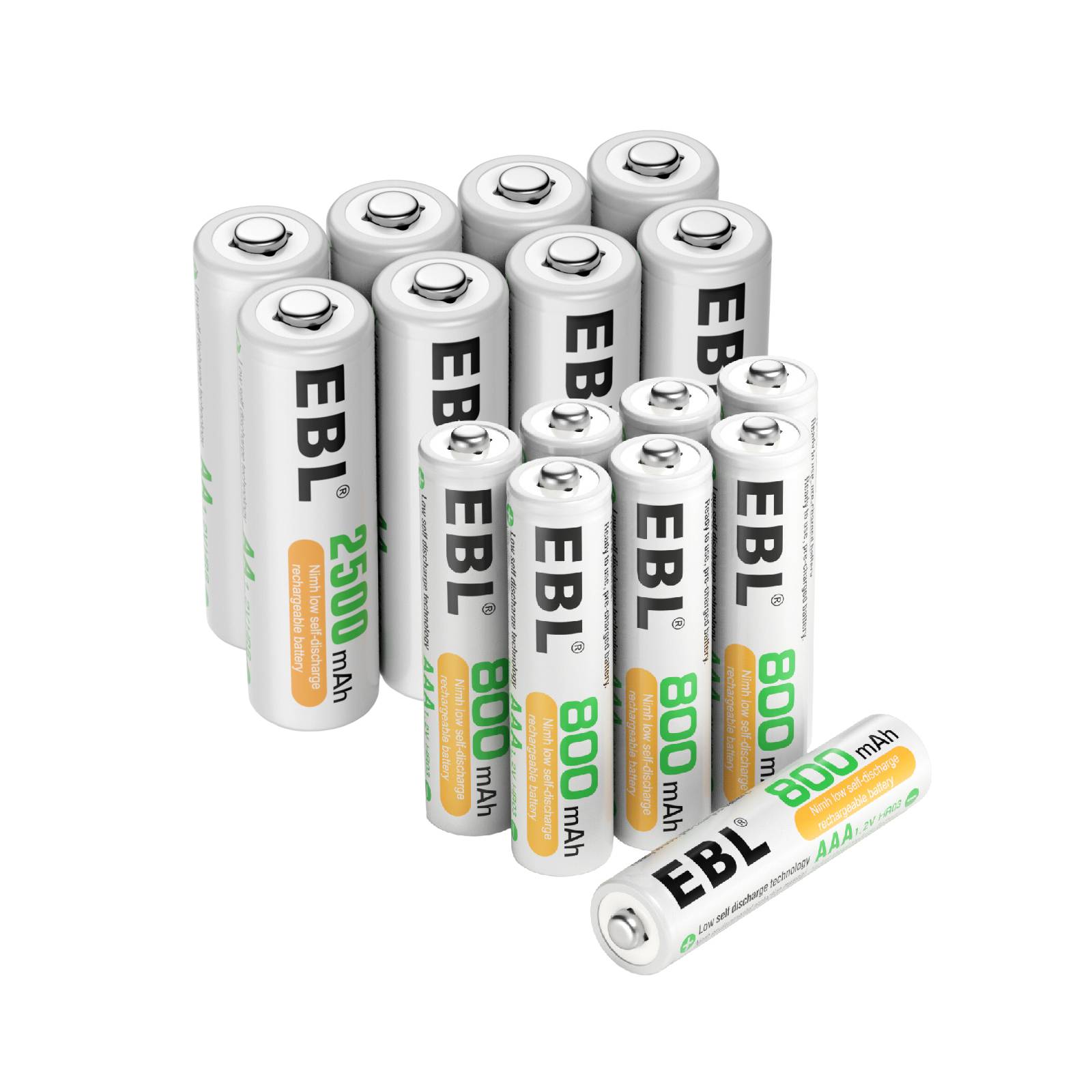 EBL AA AAA Rechargeable Batteries Combo