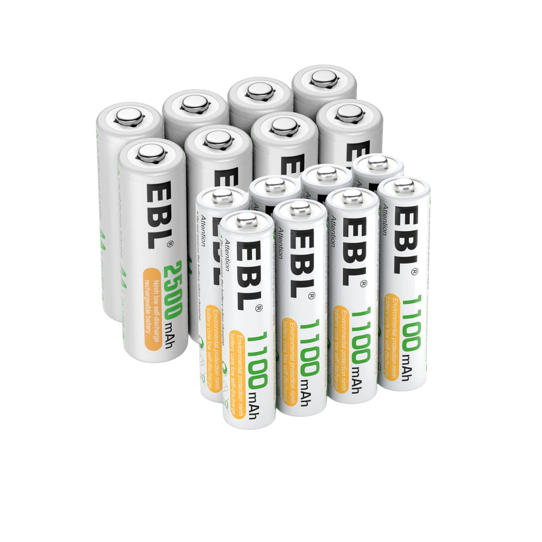 EBL Rechargeable aaa Batteries (16-Counts) 1100mAh Ni-MH Battery Triple A  Battery 1.2 volts 