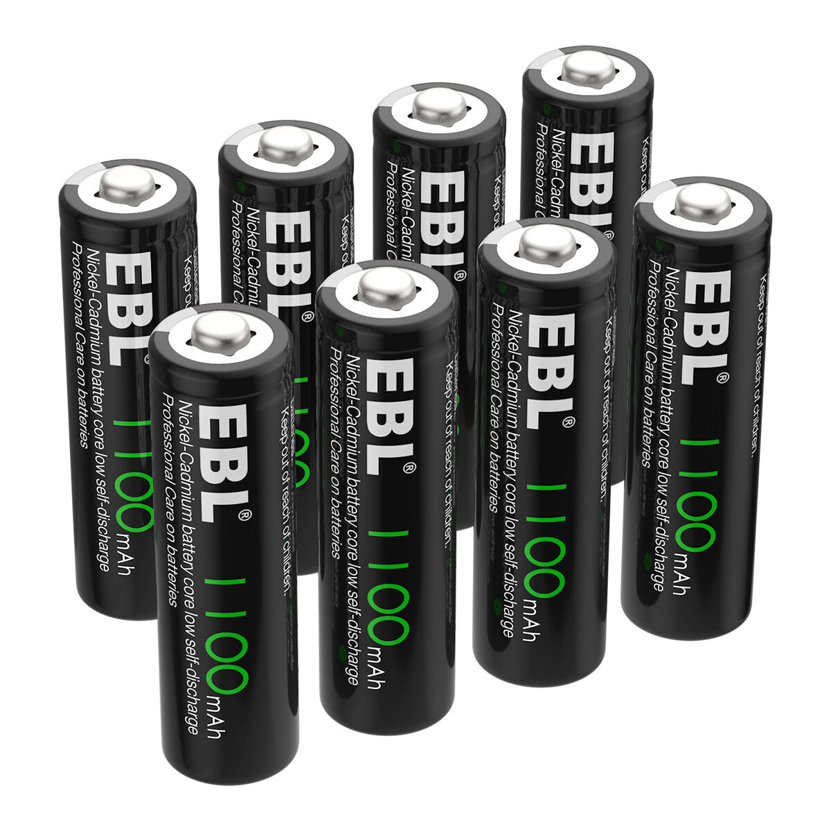 EBL AA Rechargeable Batteries Nickel Cadmium 1.2V 1100mAh