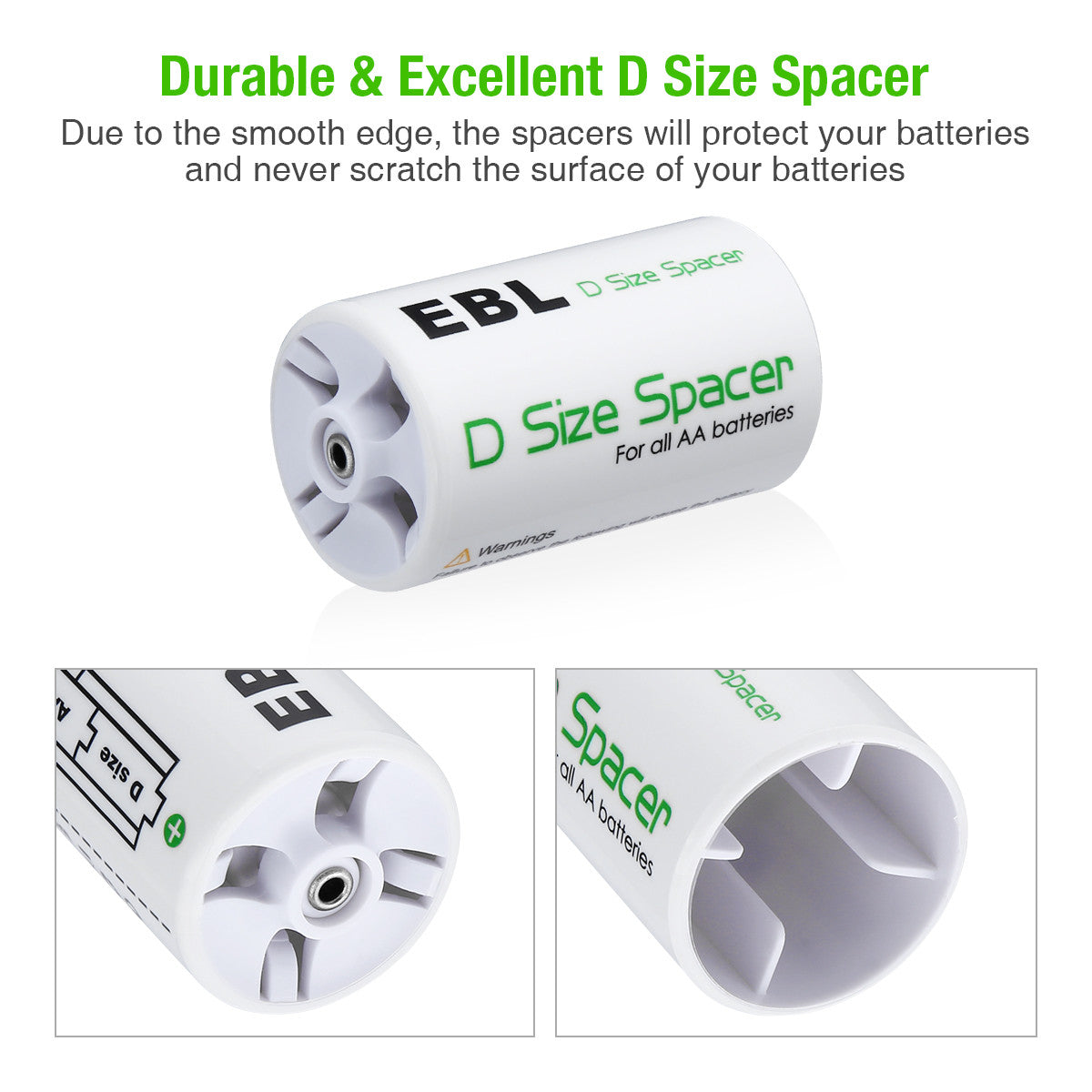 EBL C/D Size Battery Adapters