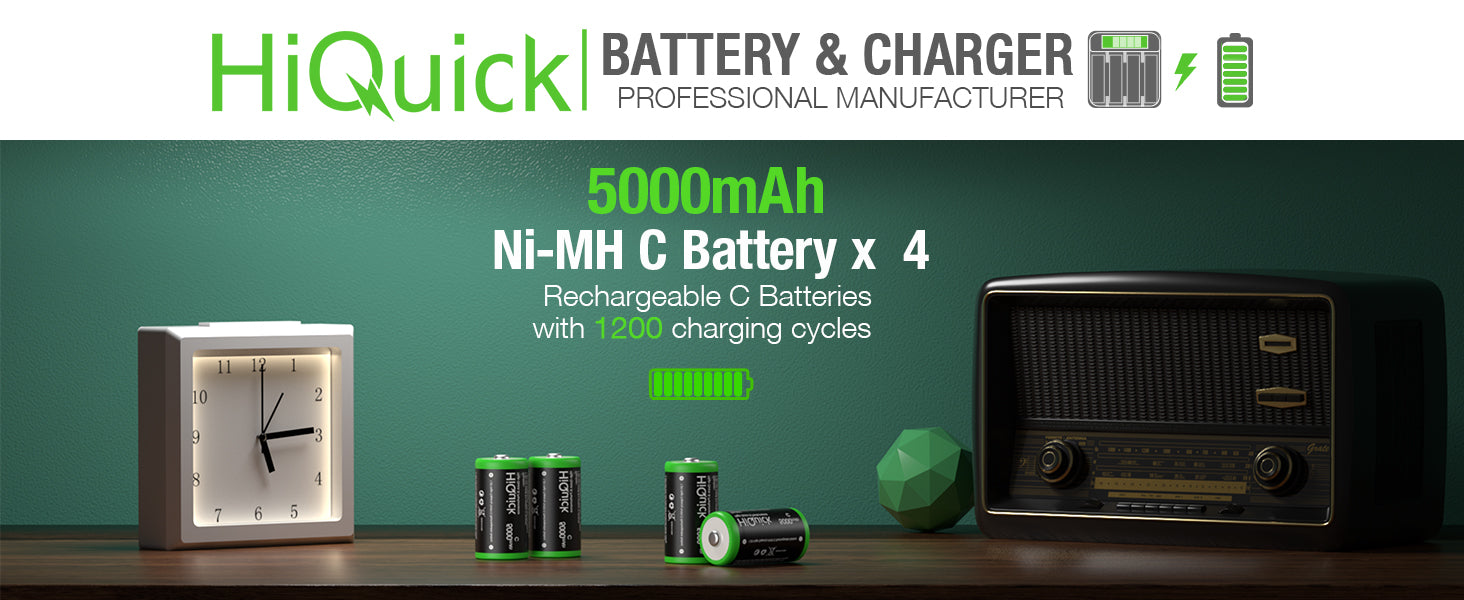 Hiquick Best Ni-MH C Rechargeable Batteries