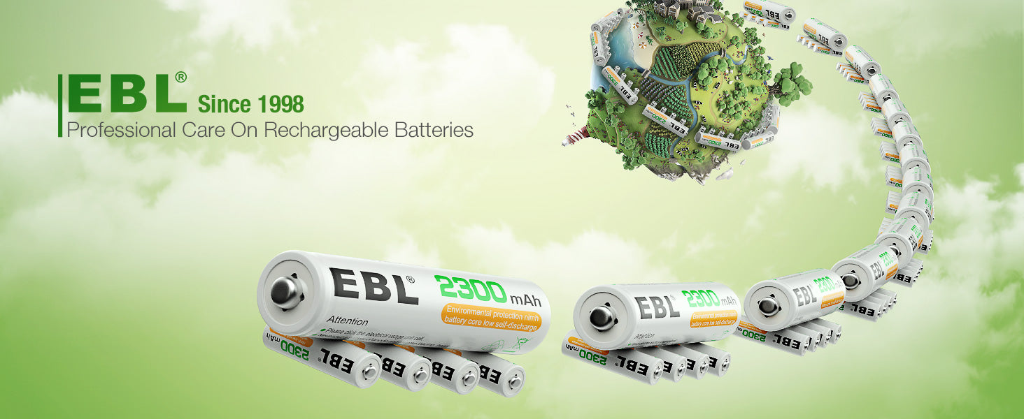 EBL AA AAA Rechargeable Batteries Combo