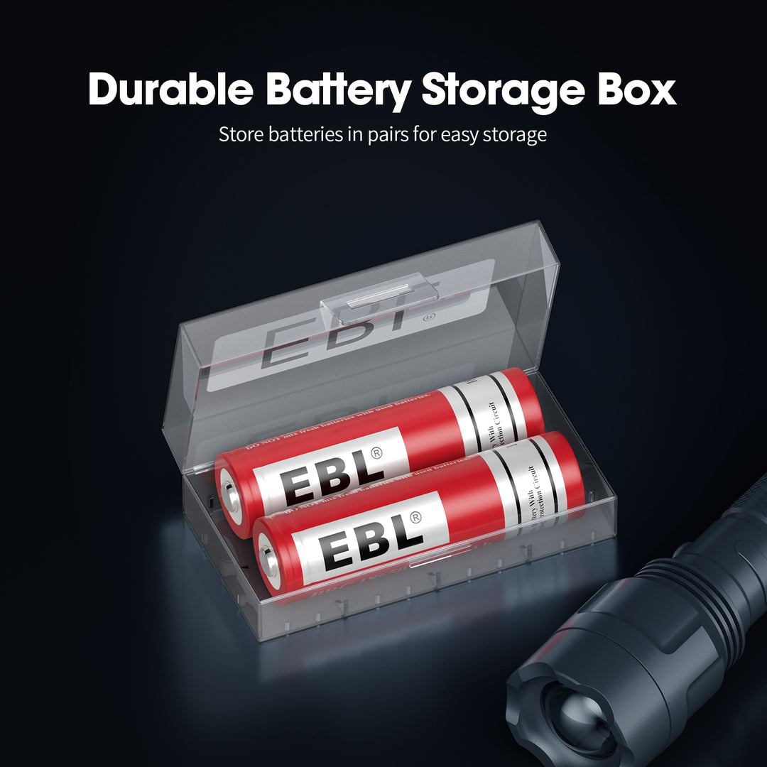EBL BRC 18650 battery protected 3.7V 3000mAh - Protected Button Top