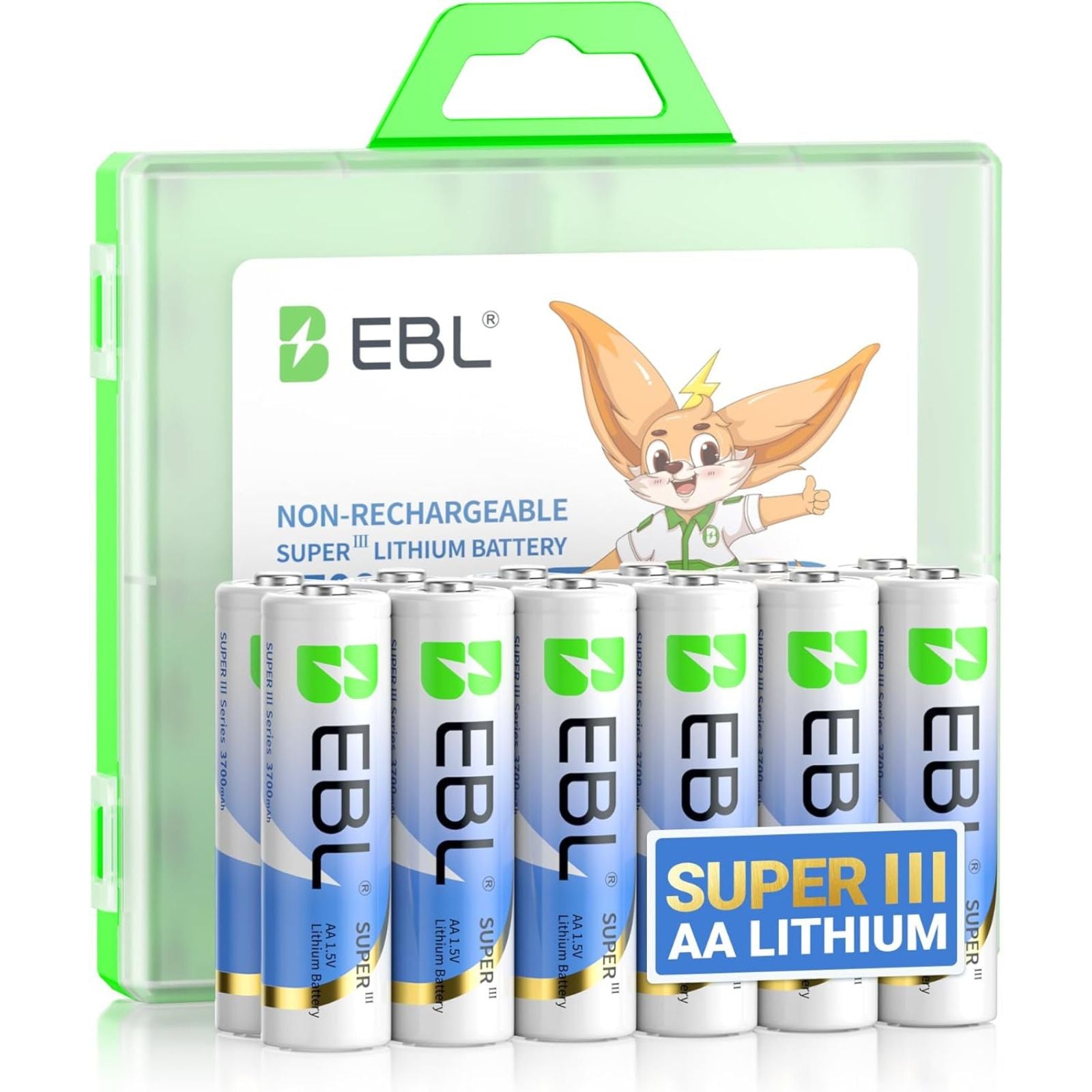 EBL 3700mAh AA Lithium Batteries 1.5V Non-Rechargeable