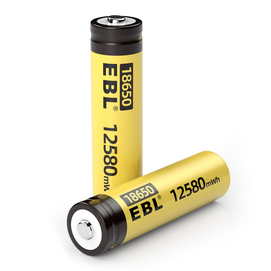 EBL 3.7V 18650 Lithium ion Rechargeable Batteries