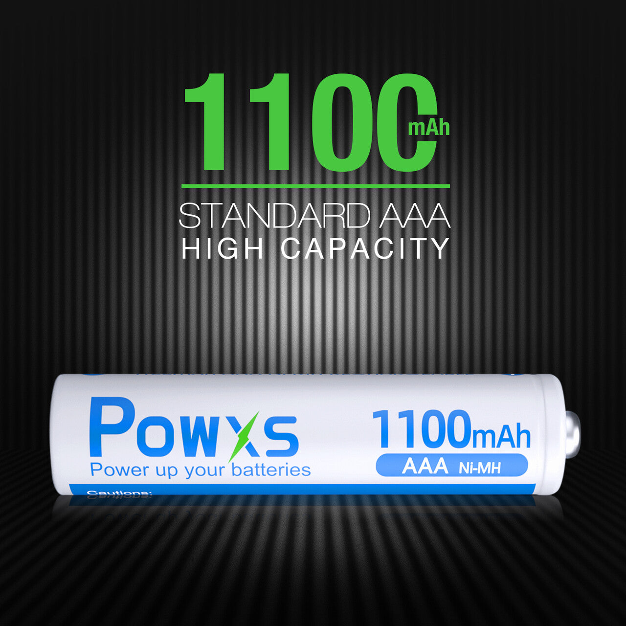 POWXS AAA Rechargeable Batteries 1100mAh 16 Count