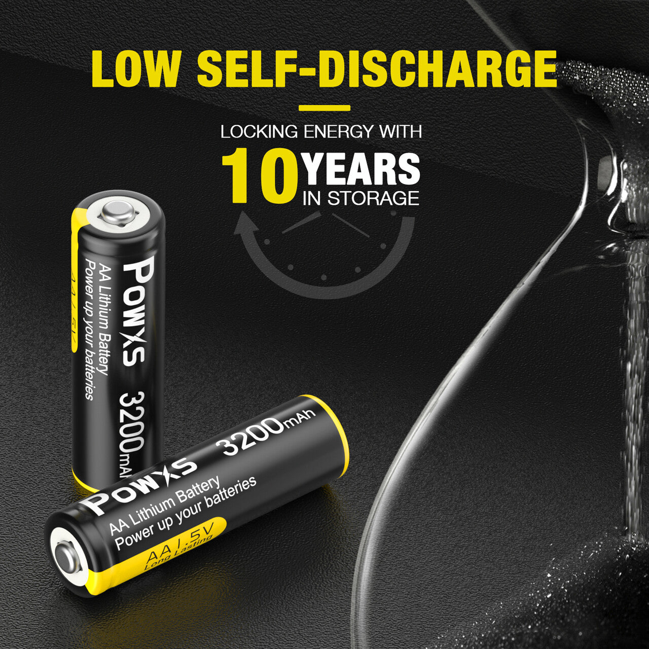 POWXS AA Lithium Batteries 16 Pack