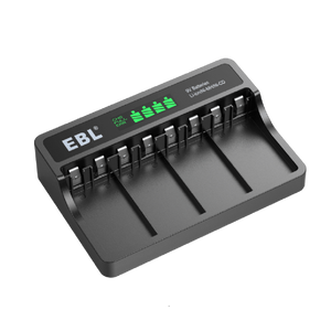 EBL 4-Bay LCD Smart 9V Battery Charger