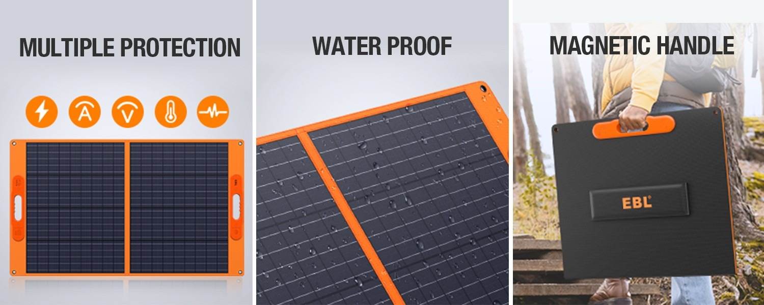 EBL Solar Apollo 100W Portable Solar Panel