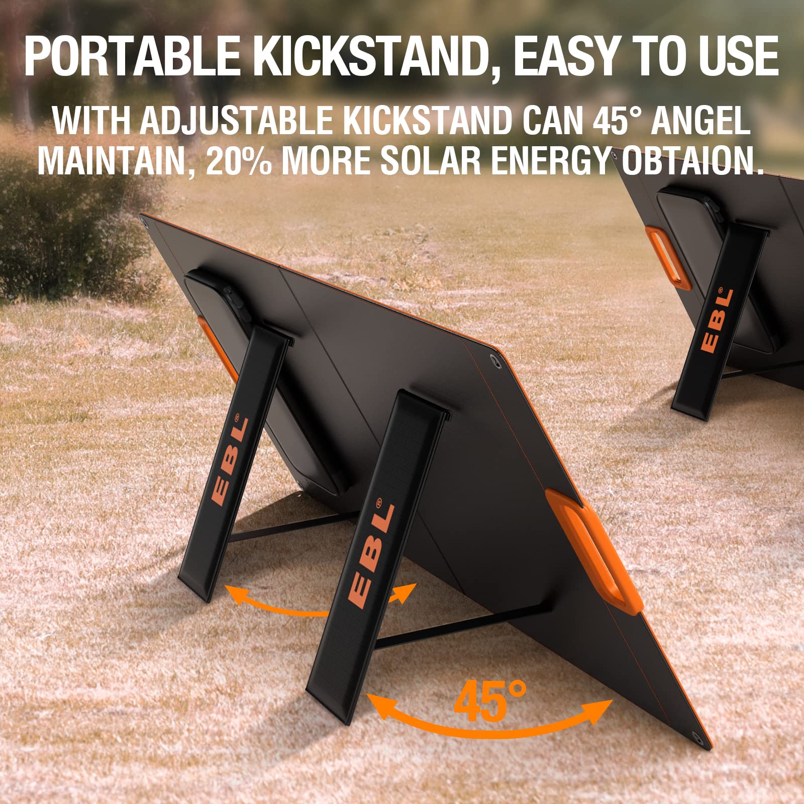 EBL Solar Apollo 100W Portable Solar Panel - Upgraded