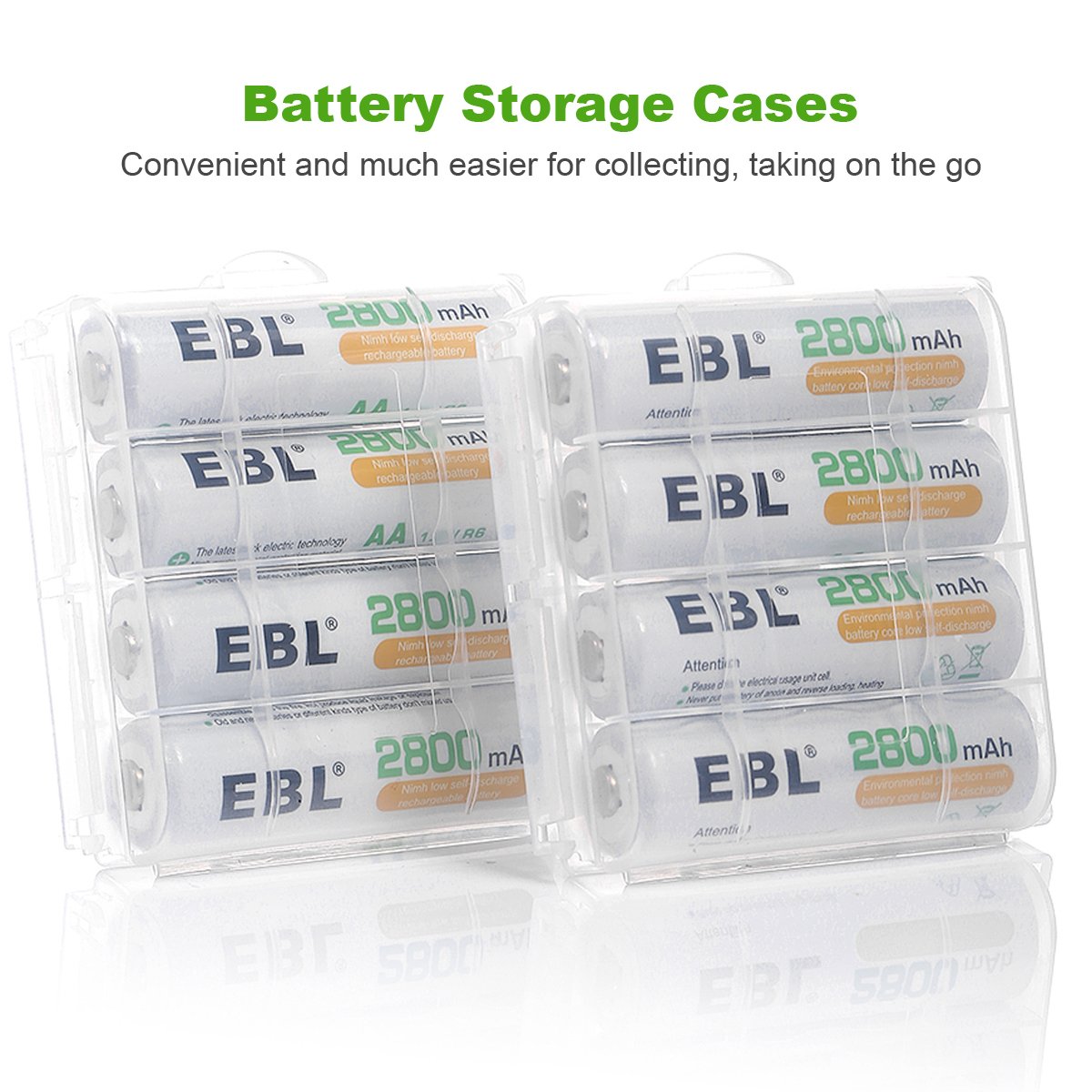 EBL  AA Batteries 2800mAh 8 Packs with Smart C807 Battery Charger - EBLOfficial