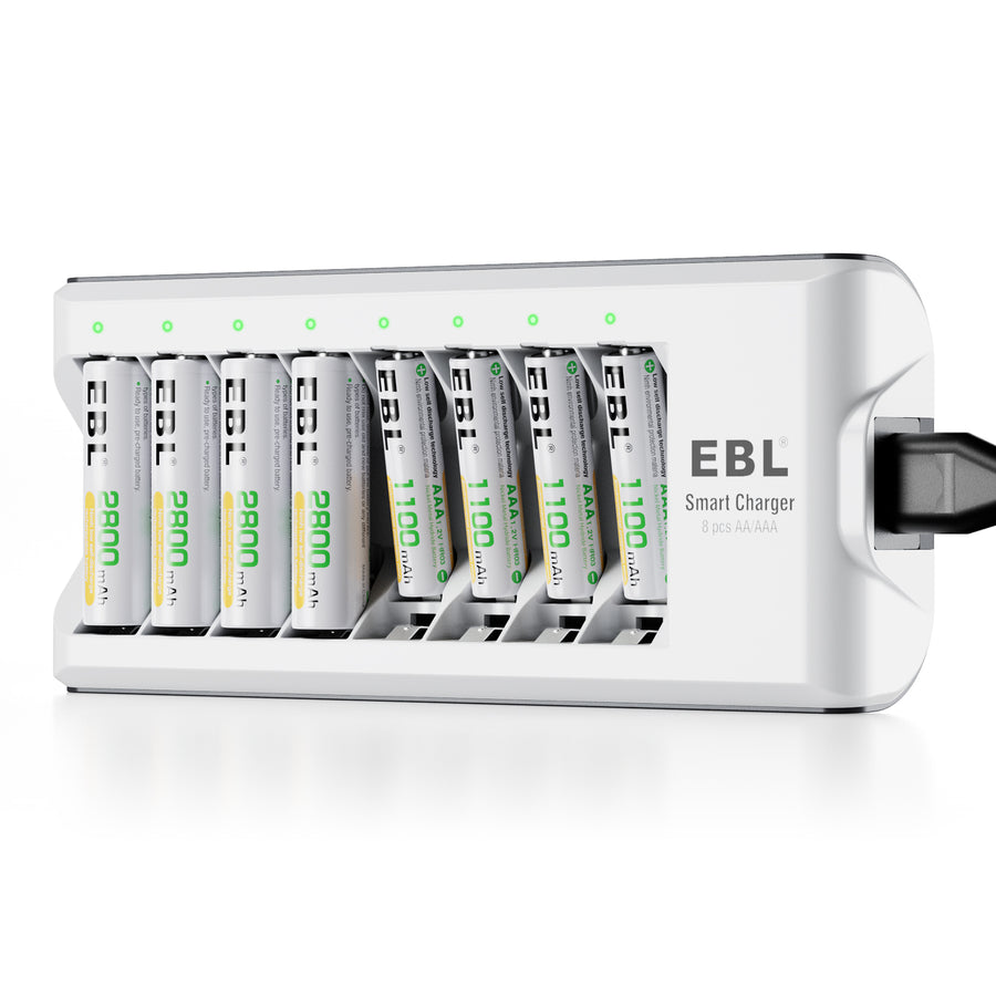 EBL 8 Pack 1200mAh 1.5V AAA Lithium Batteries - High Performance Constant  Volt Non-Rechargeable Battery for High-Tech Devices (Non-Rechargeable)