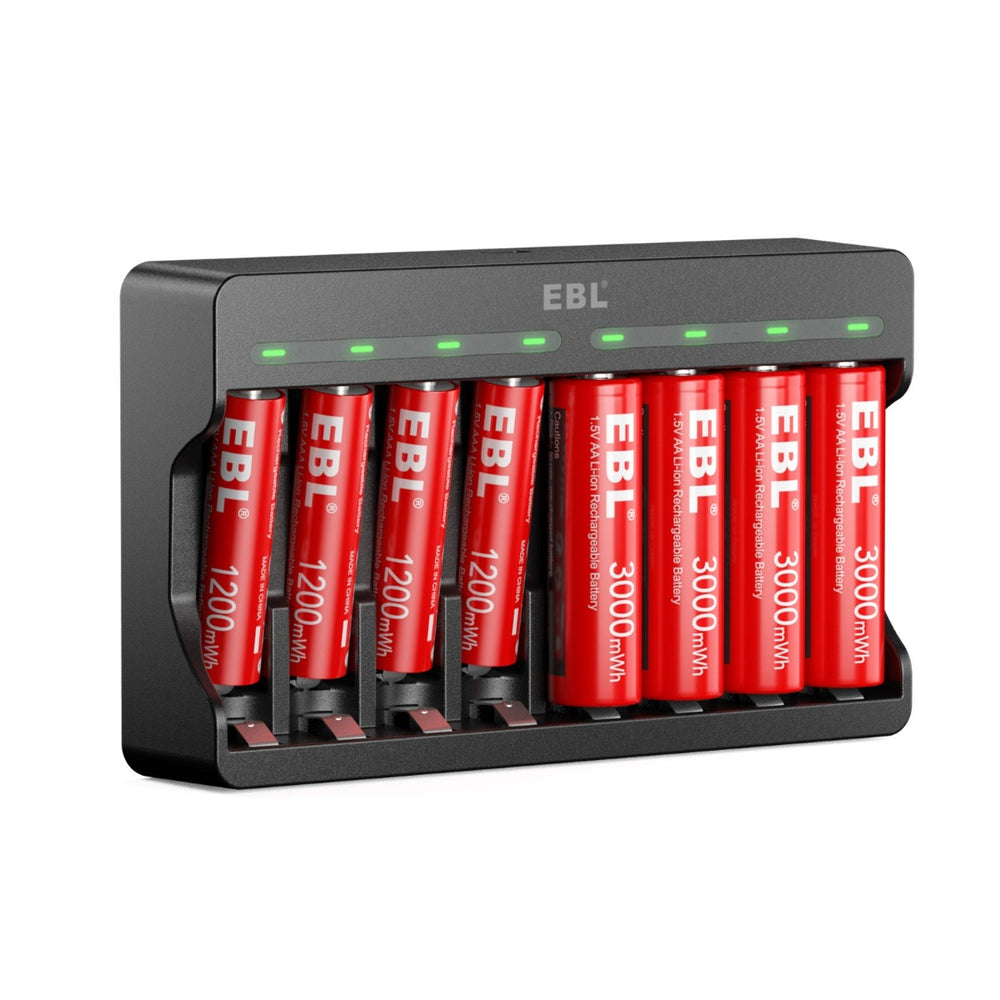 EBL Lithium Battery Charger with 1.5V AA AAA Li-ion Batteries for Sale