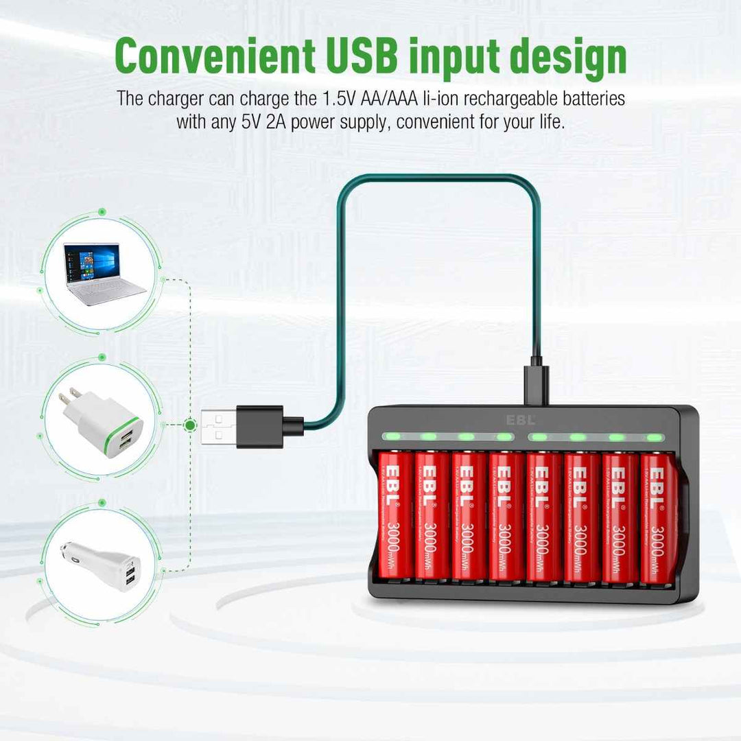 Chargeur de batterie au Lithium 18650, double Micro USB 3.7V à 5V