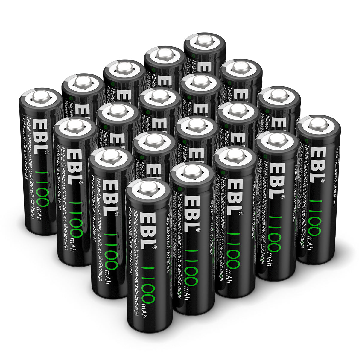 EBL AA Ni-Cd Rechargeable Batteries 1100mAh - EBLOfficial