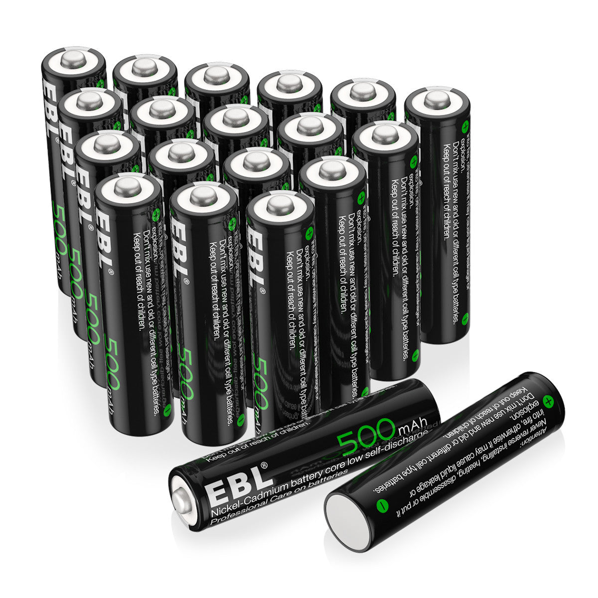 EBL AAA Ni-Cd Rechargeable Batteries 500mAh - EBLOfficial