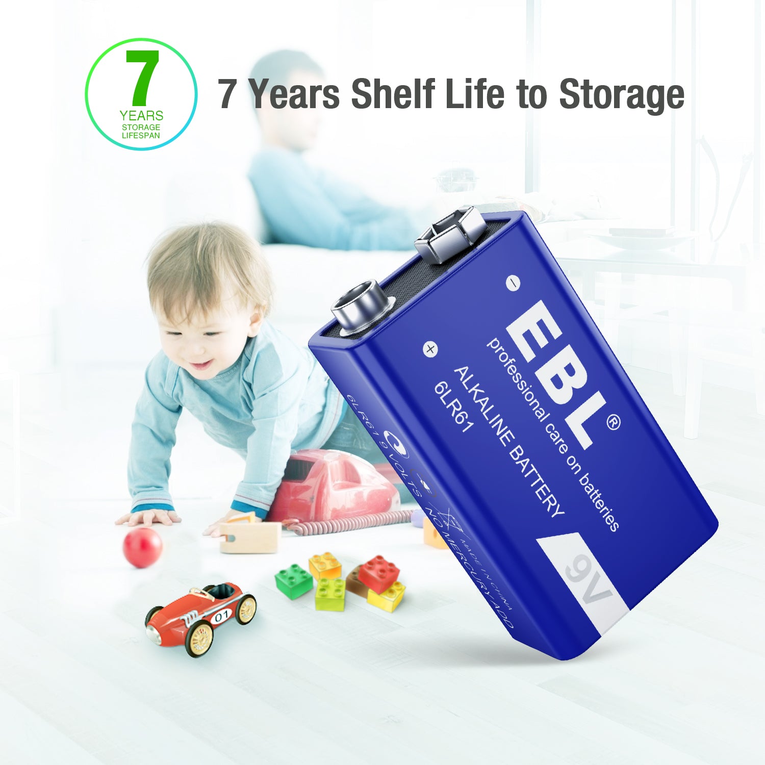 EBL 9V Alkaline Battery 600mAh - EBLOfficial