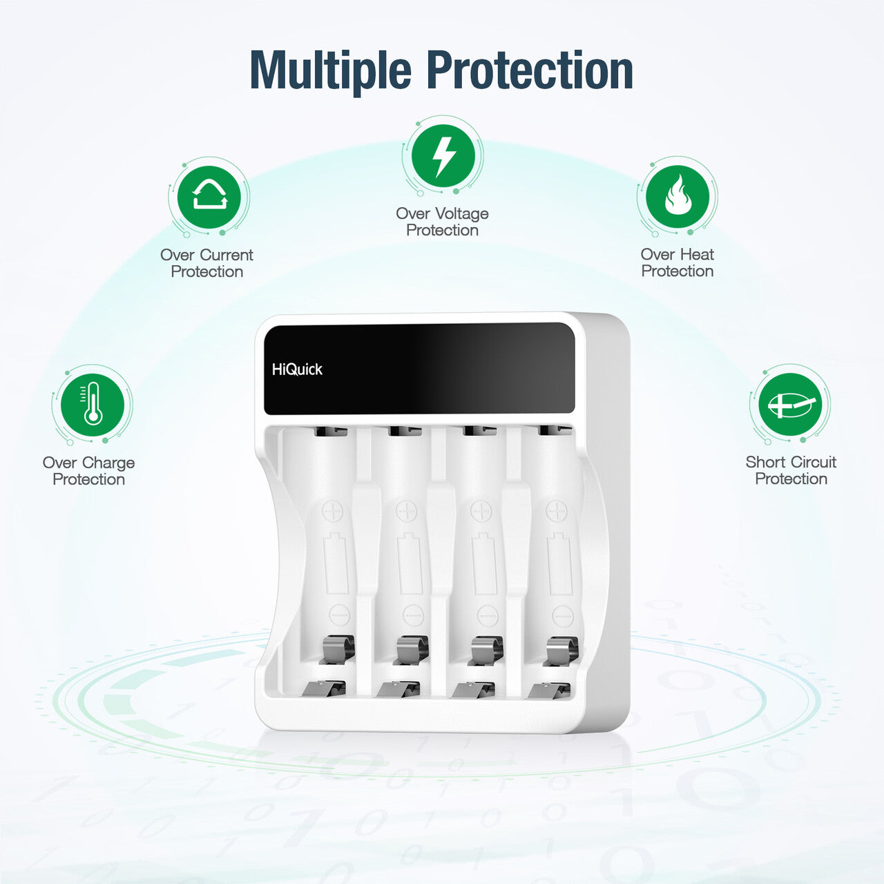 4-slot LCD Battery Charger for AA & AAA Rechargeable Batteries