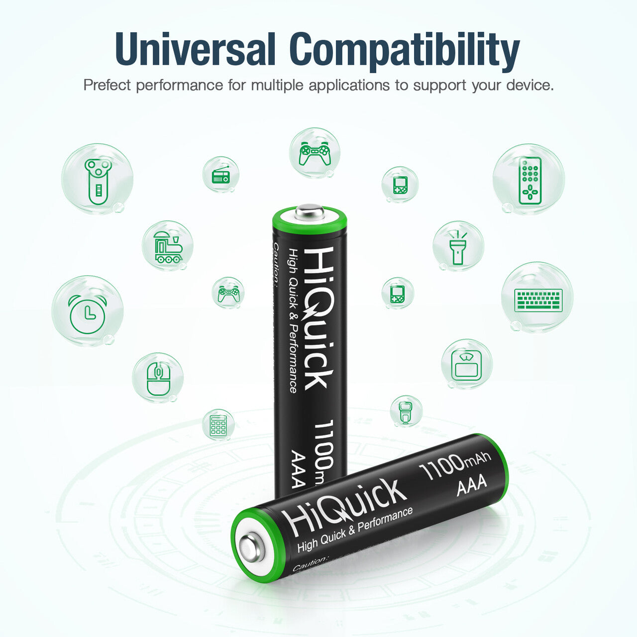 HiQuick AAA Rechargeable batteries 1100mAh 1.2V