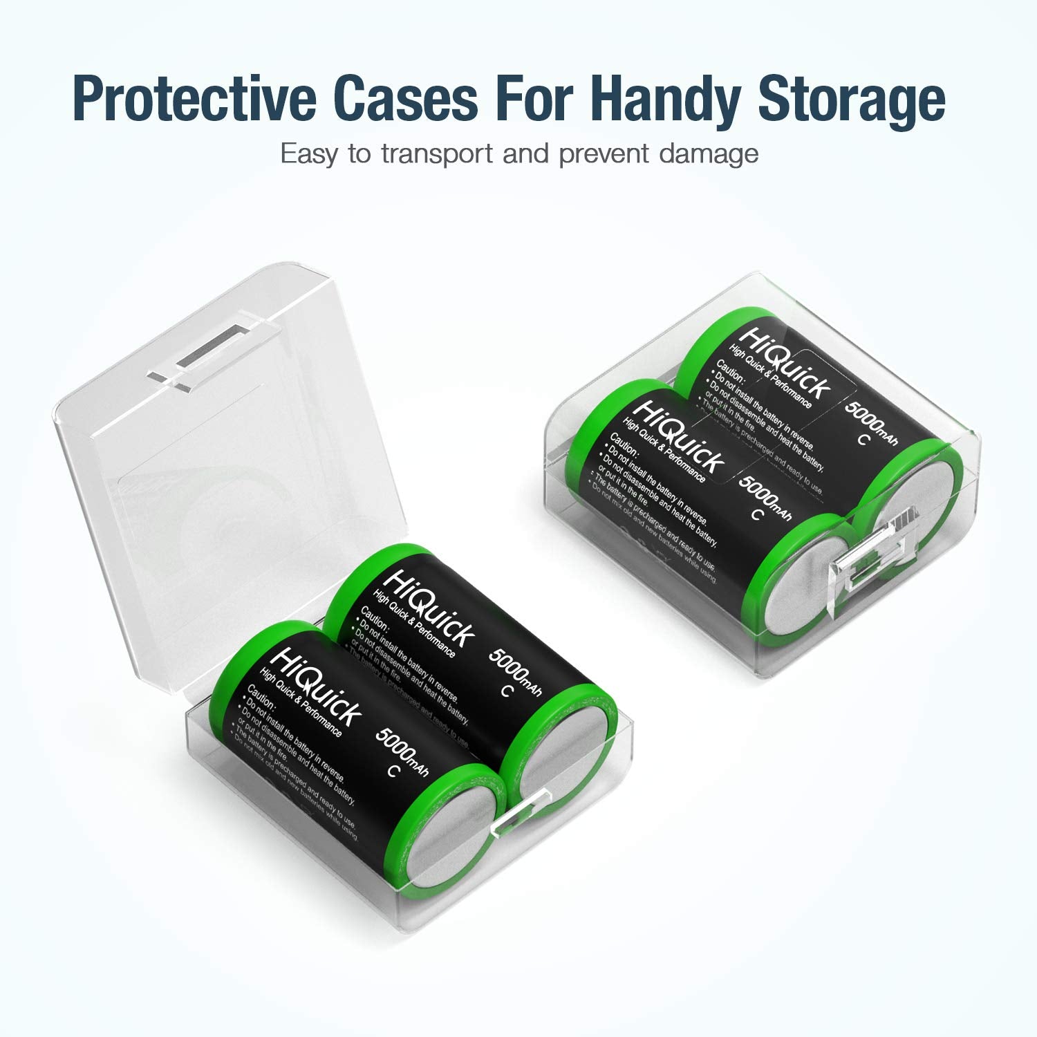 Hiquick Ni-MH Rechargeable C Batteries 5000mAh