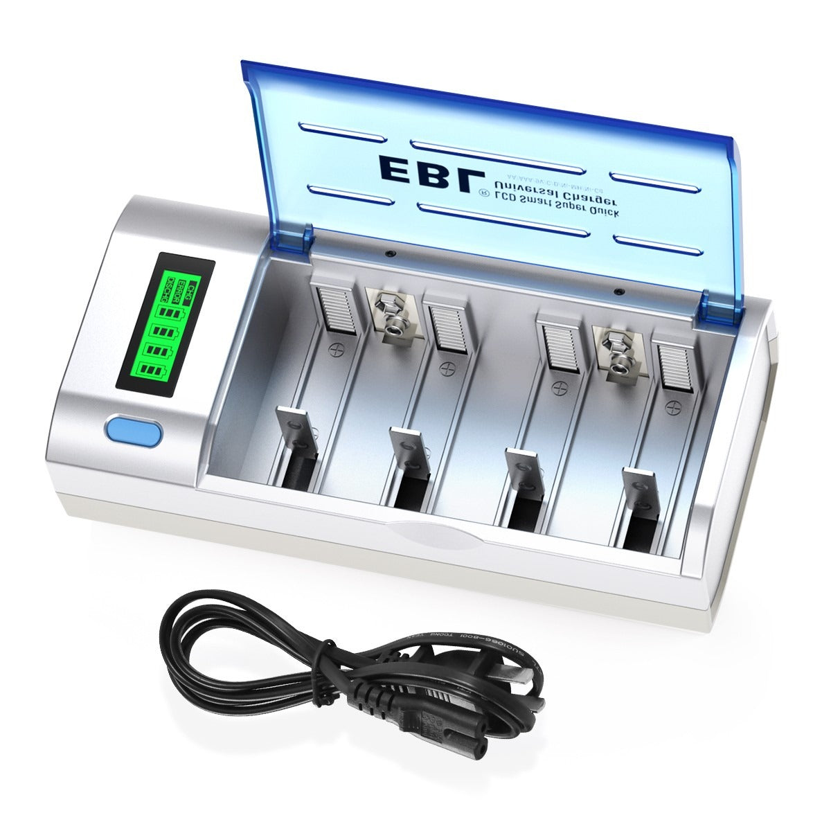 EBL 906 Smart Battery Charger with Rechargeable AA AAA C D Batteries Kit