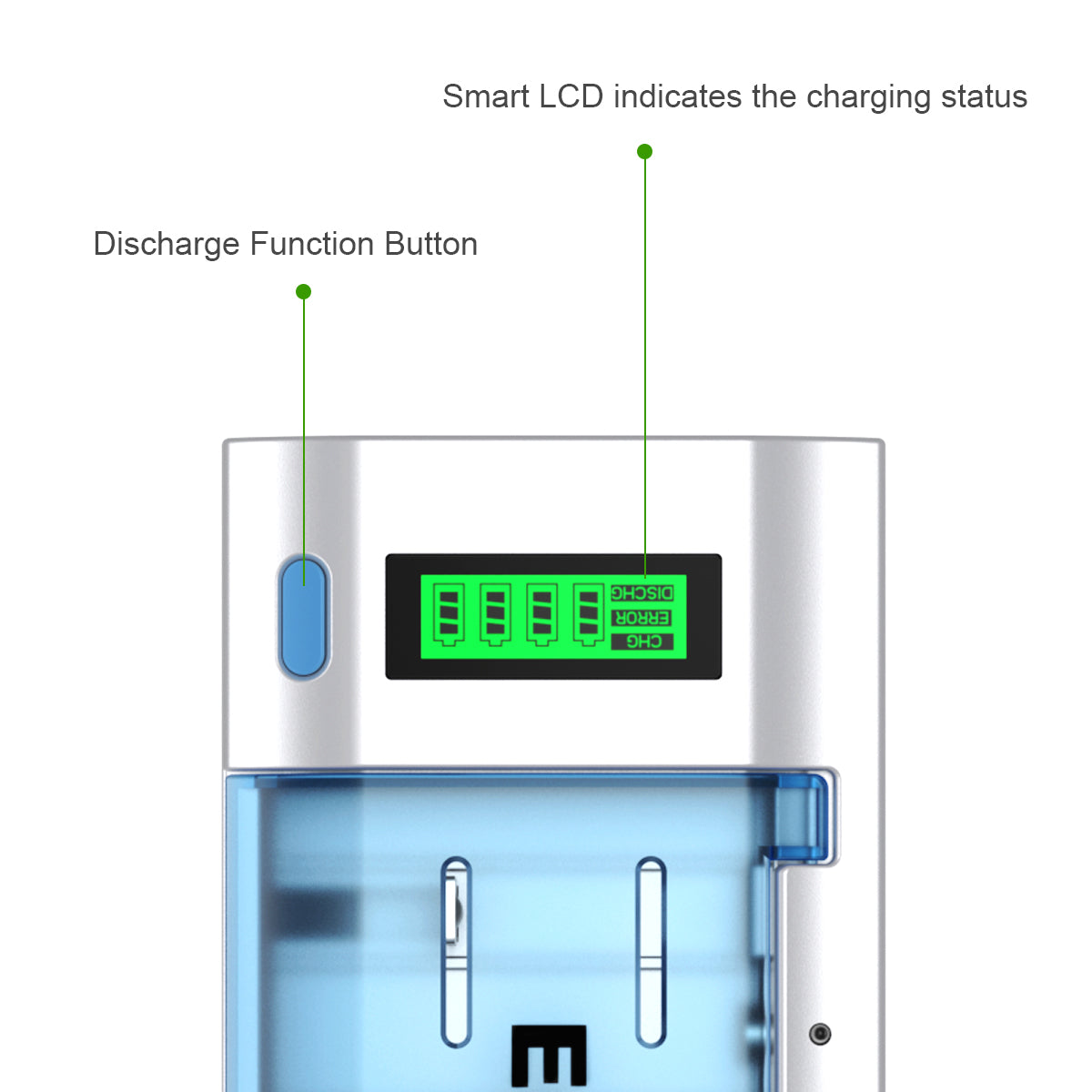 EBL 906 Battery Charger with C D Rechargeable Batteries 4 Packs