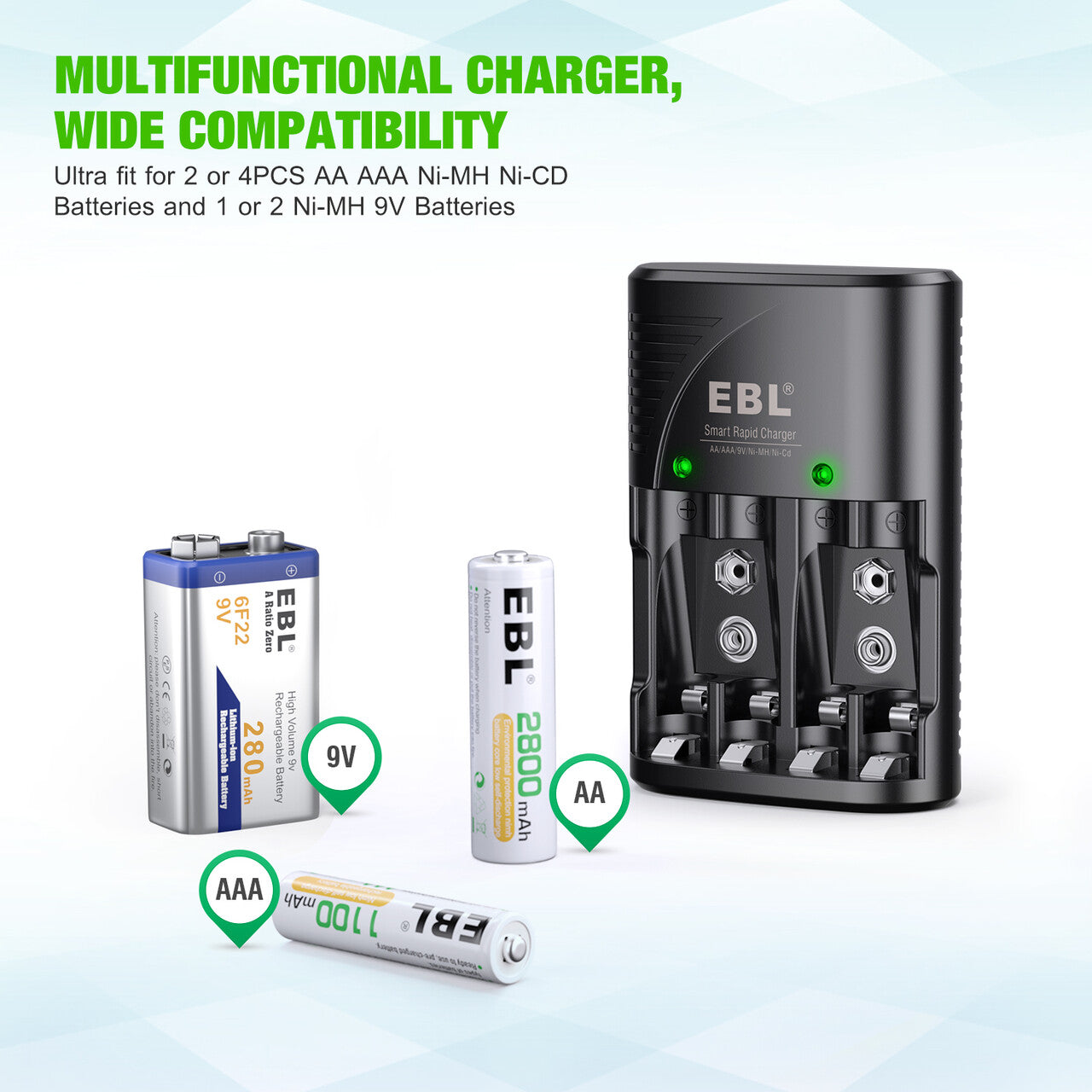 EBL Smart Rapid Battery Charger - EBLOfficial