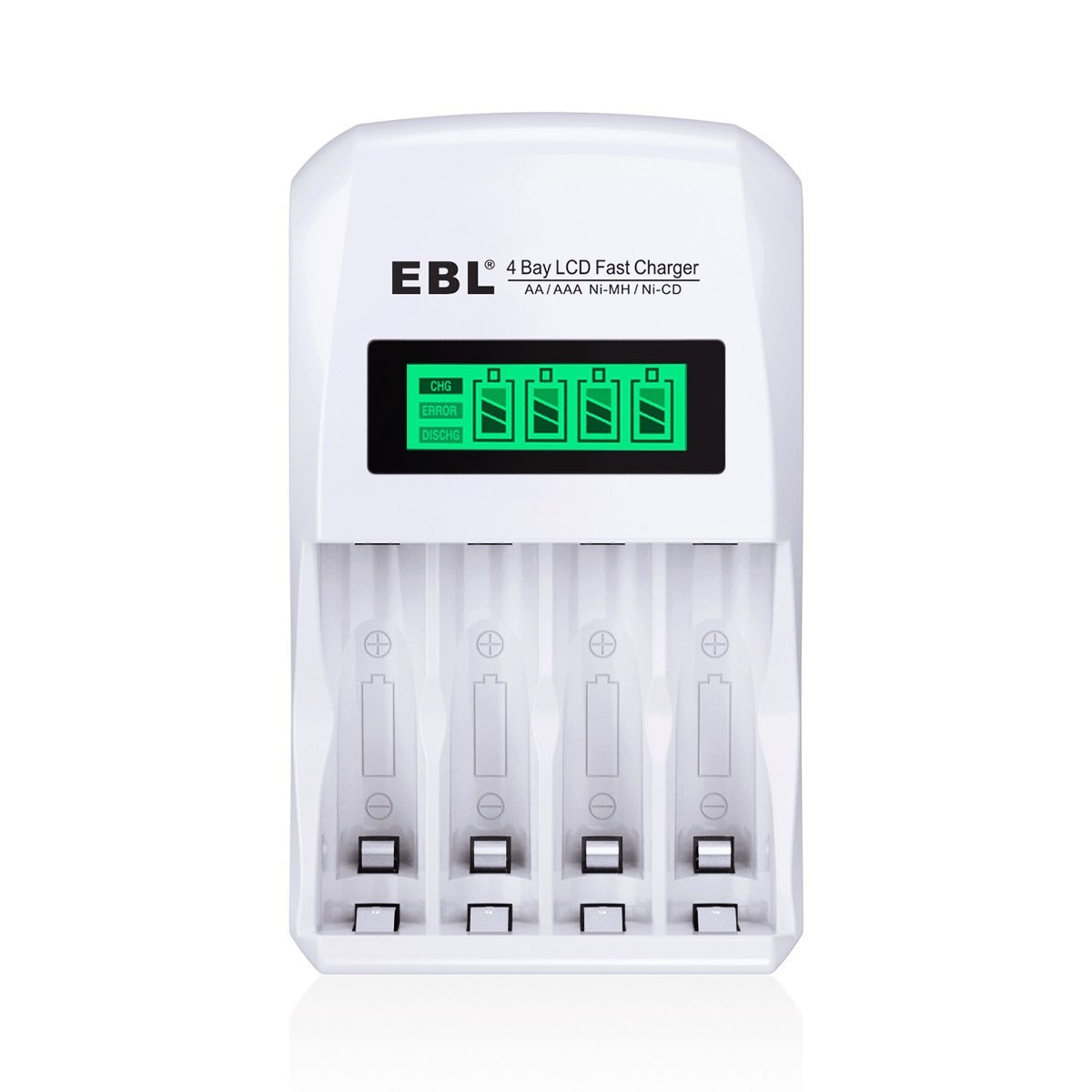 EBL Smart Individual Battery Charger for AA AAA Ni-MH Ni-CD Rechargeable Batteries