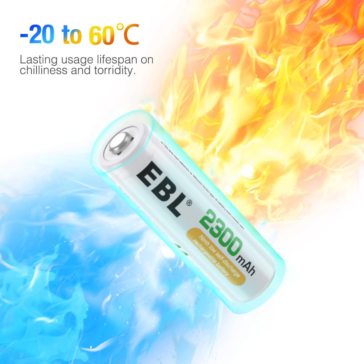 EBL AA Ni-MH Rechargeable Batteries 2300mAh