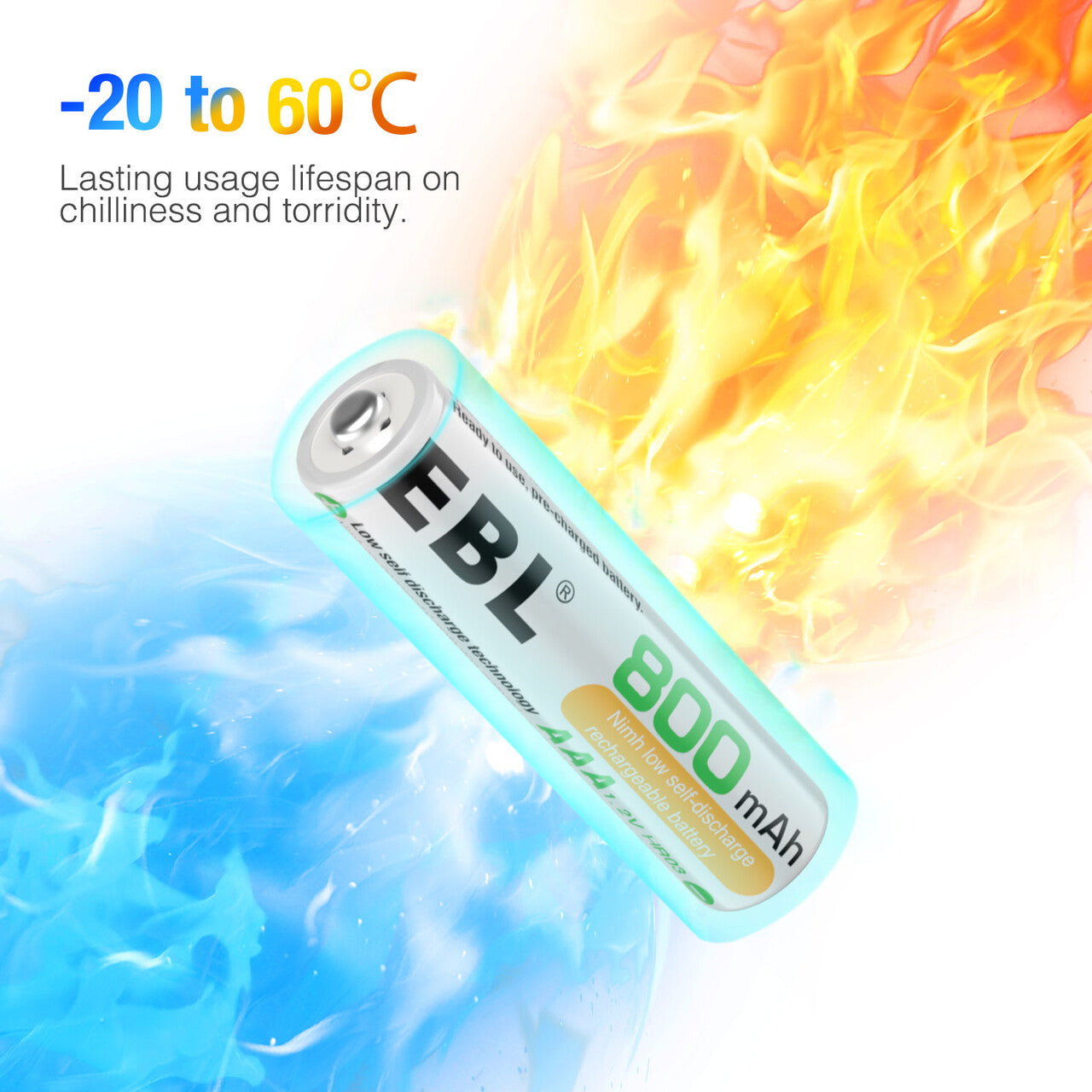 EBL AAA 1.2v Rechargeable Batteries 800mAh - EBLOfficial