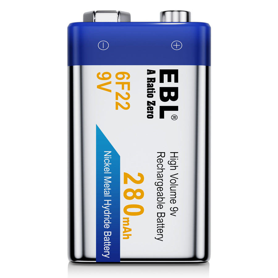 Pack 4 Baterias 9v Recargables Ebl 5400mwh Con Cargador Usb