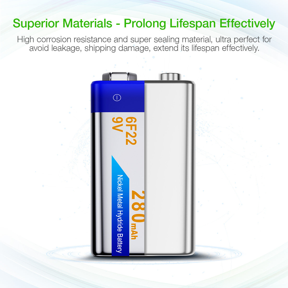 EBL 6F22 9V 280mah Rechargeable Battery - EBLOfficial